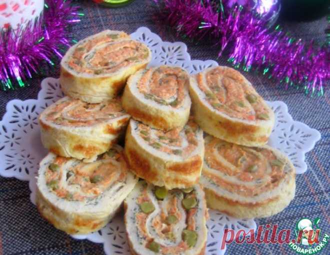 Яичный рулет с селедочной начинкой – кулинарный рецепт