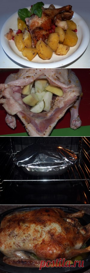 Утка, запеченная с яблоками и картошкой  | Хлеб-Соль
Утка, запеченная с яблоками и картошкой выглядит более чем аппетитно, но вкус ее на любителя.