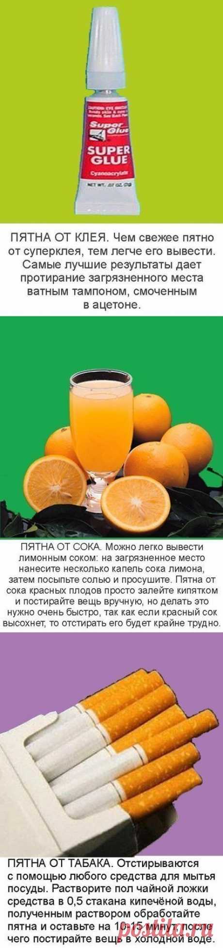 Способы выведения пятен — Делимся советами
