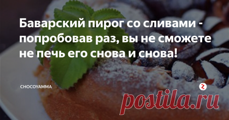 Баварский пирог со сливами - попробовав раз, вы не сможете не печь его снова и снова! Пару месяцев назад я рассказывал на своем канале  французском вишневом пироге Клафути Эта статья оказалась чрезвычайно популярной среди моих читателей. Поэтому я решил постепенно рассказать вам о фруктовых пирогах разных стран. Вель не только французские кондитеры придумали необычные пироги!