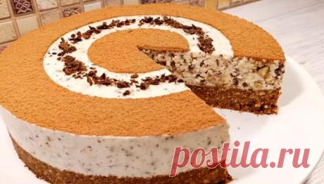 Торт без выпечки за 20 минут Этот десерт очень легкий в исполнении и потрясающе вкусный.