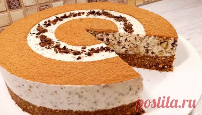 Торт без выпечки за 20 минут Этот десерт очень легкий в исполнении и потрясающе вкусный.