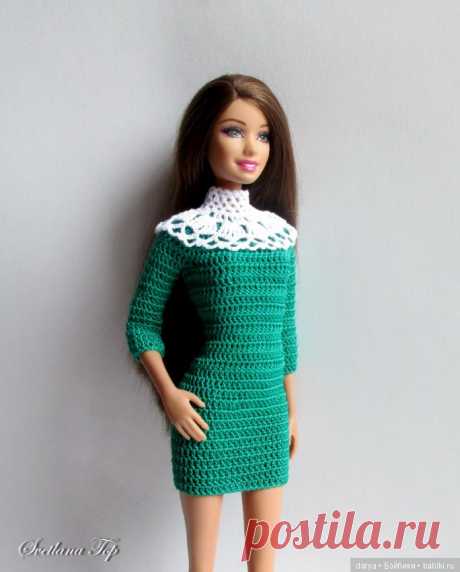 Простое платье для Барби по описанию Svetlana Top / Вязание для кукол / Бэйбики. Куклы фото. Одежда для кукол
