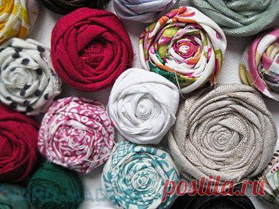 Розочки из ткани своими руками | Красивые вещи своими руками