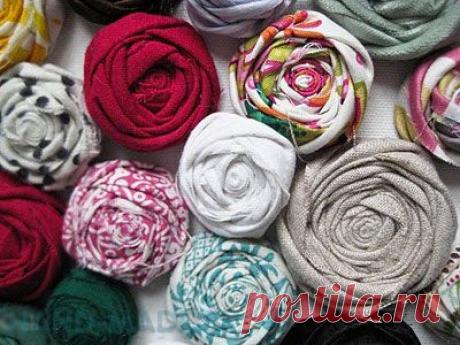Розочки из ткани своими руками | Красивые вещи своими руками