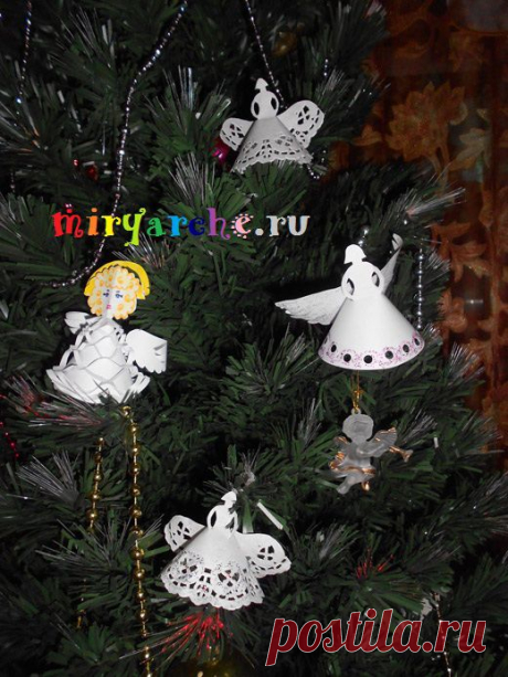 Ангелочки из бумаги с шаблонами - 2
