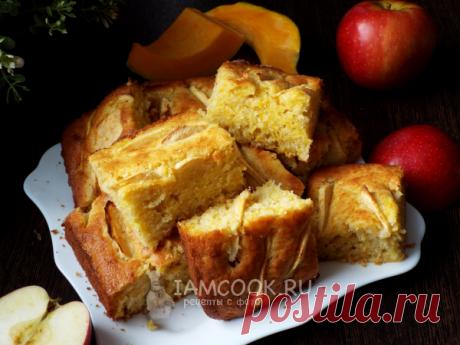 Тыквенный кекс с яблоками — рецепт с фото Ароматный тыквенный кекс на сливочном масле с сочными яблоками. Тыква предварительно не запекается и не варится, что облегчает процесс.