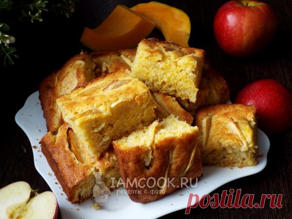 Тыквенный кекс с яблоками — рецепт с фото Ароматный тыквенный кекс на сливочном масле с сочными яблоками. Тыква предварительно не запекается и не варится, что облегчает процесс.