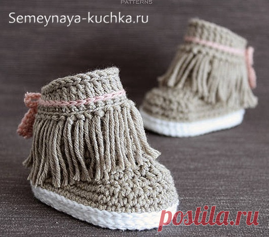 Пинетки КРЮЧКОМ (80 моделей + схемы вязания). | Семейная Кучка