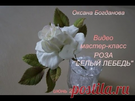 Видео мастер-класс Роза &quot;Белый лебедь&quot;