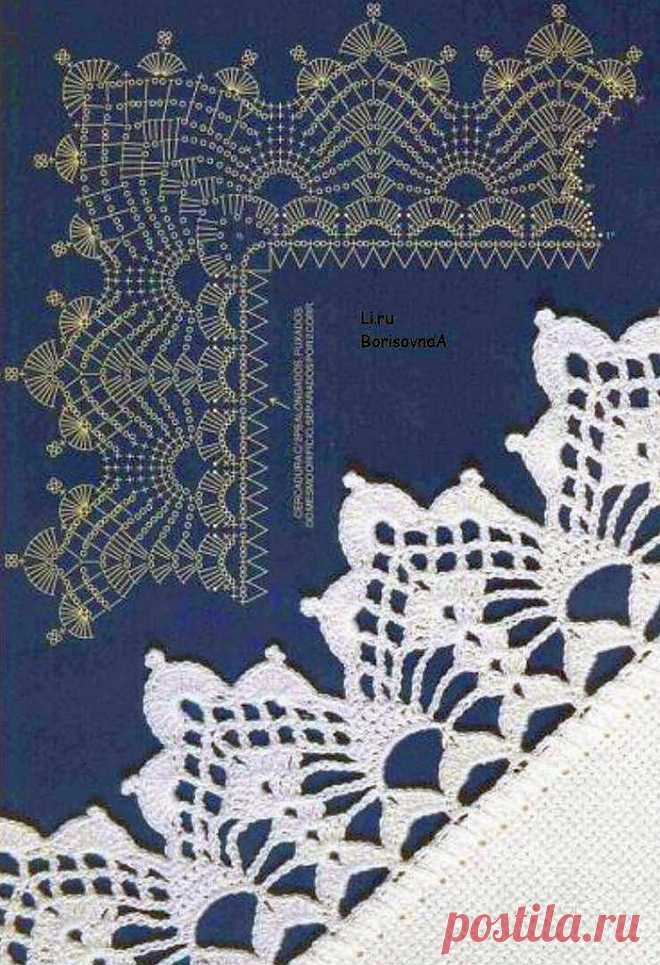 Кайма, обвязка края - крючок - Буськины записки