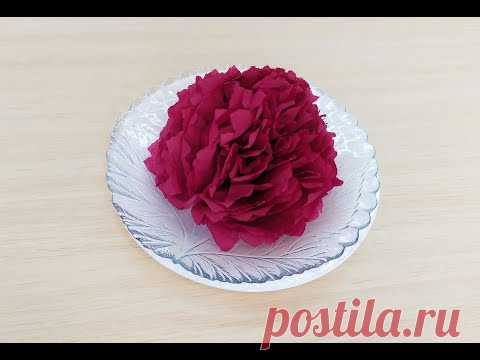 ⚫DIY Как красиво сложить бумажные салфетки🌹 РОЗА ПИОНОВИДНАЯ /How to fold paper napkins nicely