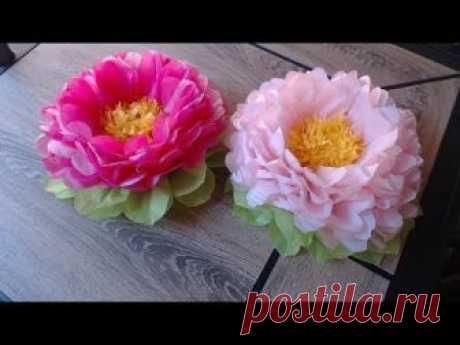 How to make tissue paper flower- super easy method/ Christmas decoration