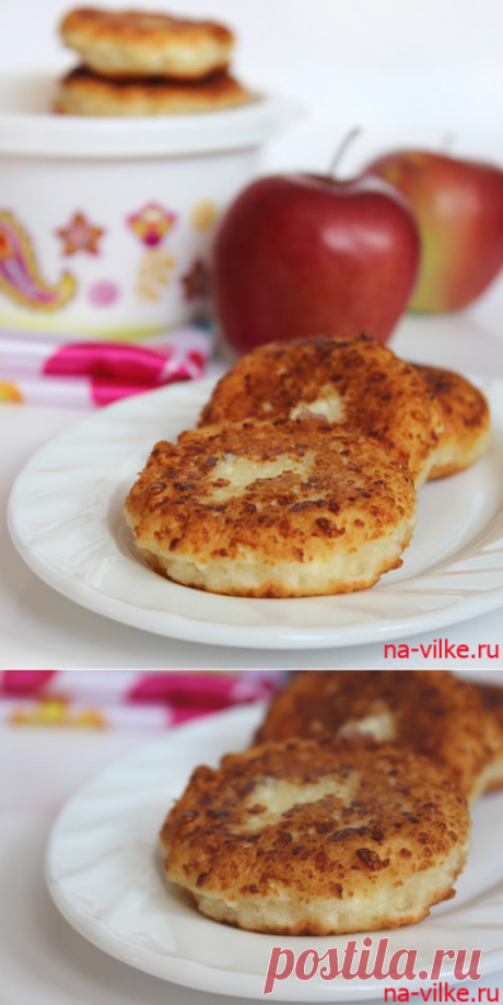 Сырники с яблочной начинкой