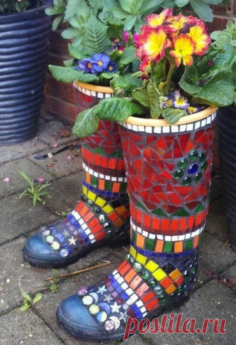 Mosaik basteln - Stein-Mosaik im Garten