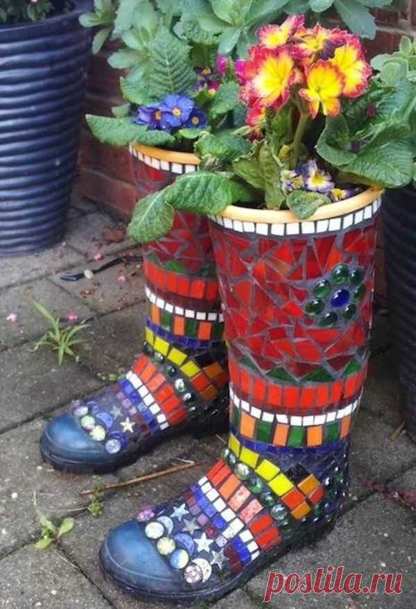 Mosaik basteln - Stein-Mosaik im Garten