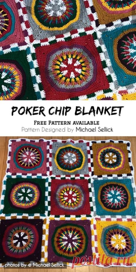 Crochet Poker Chip Blanket Free Pattern #crochet #crochetblanket #crochetblanketpattern #freecrochetpattern #crochetvideo #crochettutorial #crochetlove #yarn #pokerblanket #crochetpokerblanket #crochetpatternsfree