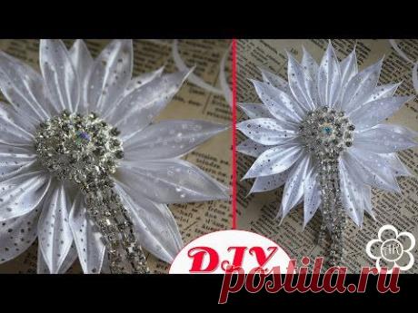 Цветы Канзаши Мастер Класс / Kanzashi DIY - YouTube