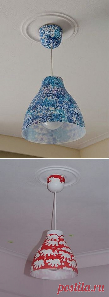 Декупаж плафона