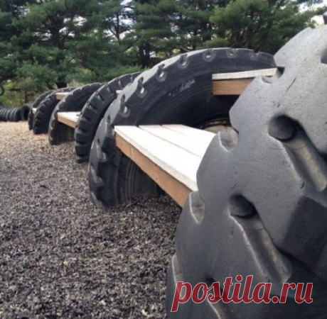 Поделки из старых тракторных шин