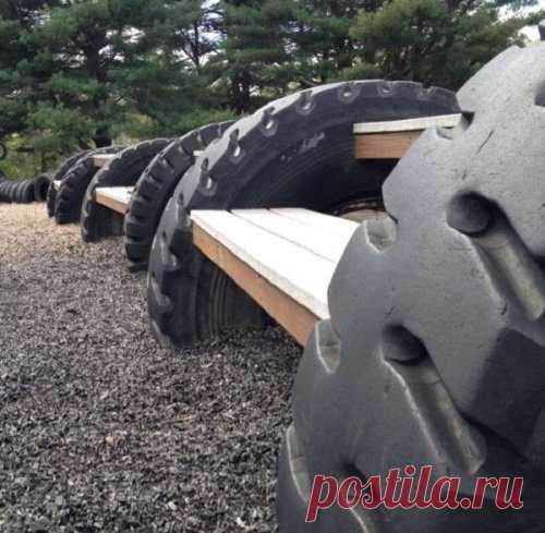 Поделки из старых тракторных шин