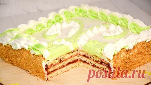 Торт «ЛАНДЫШ» по ГОСТу СССР с песочными коржами и повидлом 😋👍 | Хочу ТОРТ! | Дзен