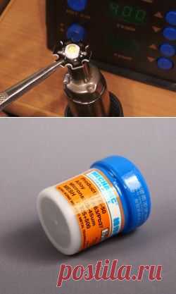 Пайка светодиодов на паяльную пасту термофеном | самопал.pro