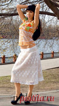 Красивая юбка крючком