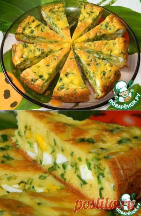 Пирог с яйцами и зеленым луком - кулинарный рецепт