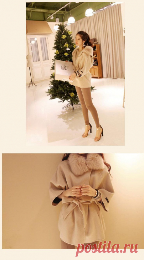 пальто, Aliexpress.com : Buy New fashion women wool coats fur with cap female woolen cloak outerwear fur collar medium long blended wool coat from Reliable coat faux fur suppliers on Green--Shanghai Eagle Industrial Co., Ltd