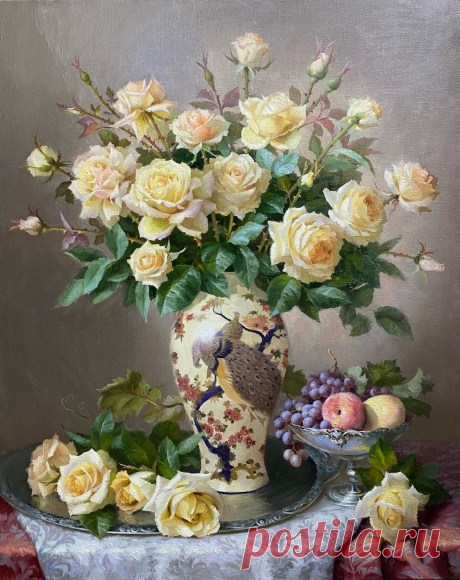 Николаев Юрий Васильевич.
Натюрморт с розами