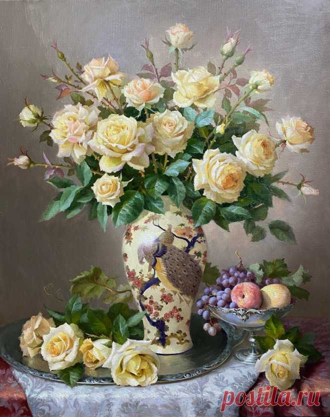 Николаев Юрий Васильевич.
Натюрморт с розами