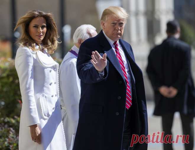Мелания Трамп в белоснежном пальто посетила церковную службу в Вашингтоне - Светская жизнь - Mail.ru Леди