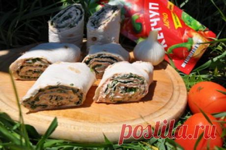 Роллы из лаваша с зеленью рецепт с фотографиями