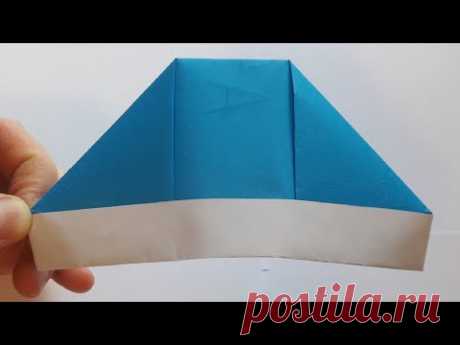 Шапка Деда Мороза оригами; Santa Claus hat origami