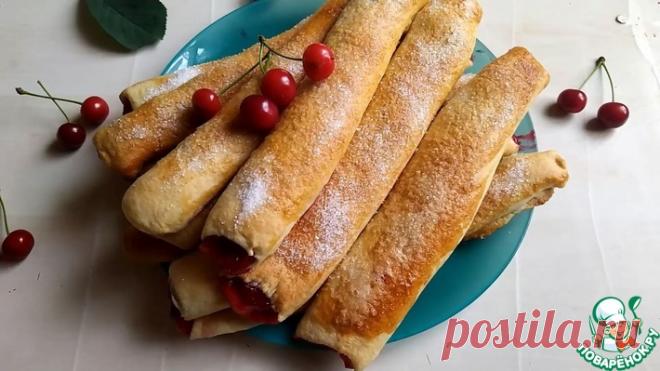 Палочки с вишней Кулинарный рецепт