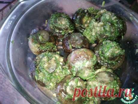 Шампиньоны, запечённые с зеленью Кулинарный рецепт