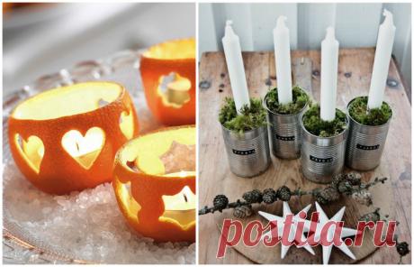 Зажигаем новогодние огни: 16 красивых и доступных идей для праздничных подсвечников | Чёрт побери