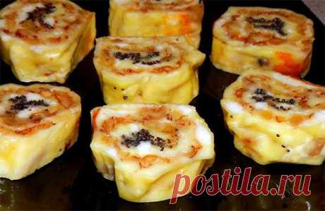 Пикантный сырный рулет (с орешками и маком) |