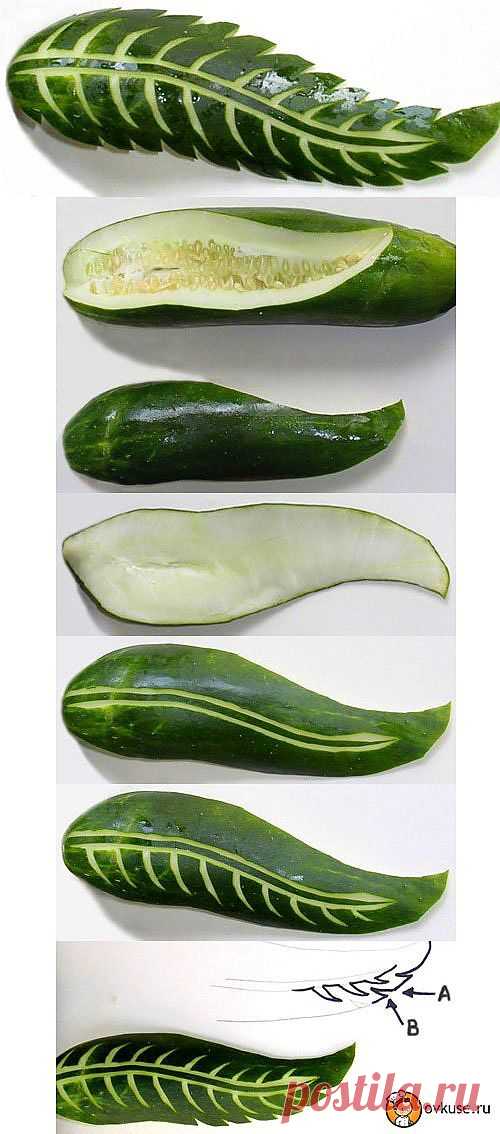 Листочек из огурца