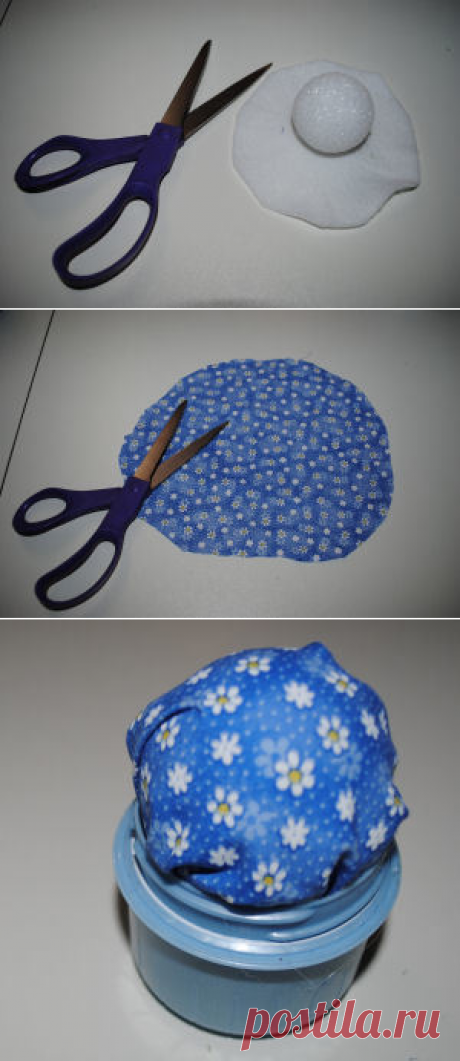 Recycled Detergent Lid Pincushion | FaveCrafts.com