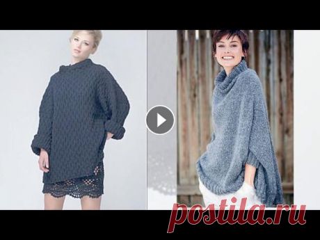 Pletena moda.Креативная пончо-накидка. Женские Креативные Пуловеры, Вязаные Спицами - 2019/ Women's Creative Pullovers Knitted NeedlesЕще больше идей в Интернет-магазины:«белорусский ...