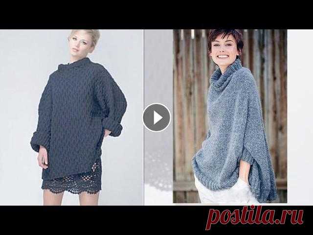 Pletena moda.Креативная пончо-накидка. Женские Креативные Пуловеры, Вязаные Спицами - 2019/ Women's Creative Pullovers Knitted NeedlesЕще больше идей в Интернет-магазины:«белорусский ...