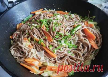 Соба с овощами - пошаговый рецепт с фото. Автор рецепта Алёна Ефремова . - Cookpad