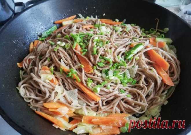 Соба с овощами - пошаговый рецепт с фото. Автор рецепта Алёна Ефремова . - Cookpad