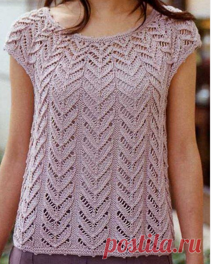 Топ с круглой кокеткой спицами