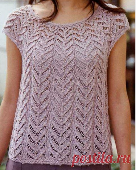 Топ с круглой кокеткой спицами