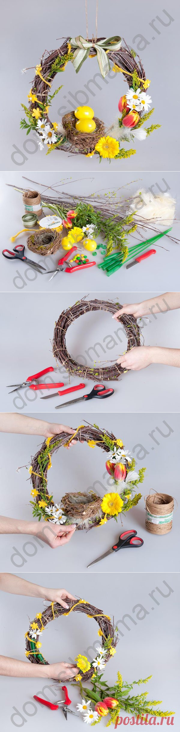 Мастер-класс по созданию пасхального венка — Сделай сам, идеи для творчества - DIY Ideas