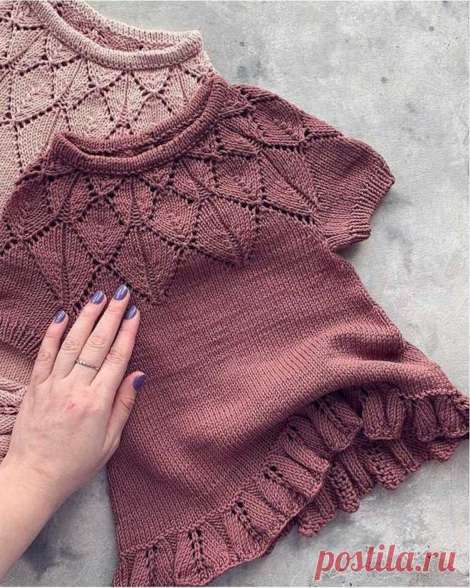 Узор очень красивой отделки низа изделия. Спицами. Схема. / knittingideas.ru