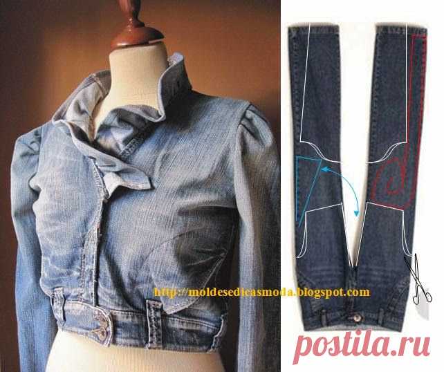 MODA E DICAS DE COSTURA: RECICLAGEM DE CALÇA JEANS - 1